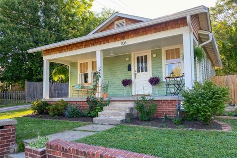 Cottage And Bungalows Magazine, Bungalow With Addition, Updated Bungalow Interiors, 1940s Bungalow Remodel, 1910 House Renovation, Historic Bungalow Exterior, Bungalow Interior Paint Colors, 1920s Bungalow Interior Design, 1920 Bungalow Exterior