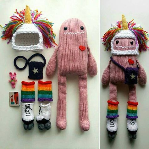 Unicorn Helmet, Knit Monster, Projek Mengait, Corak Krusye, Projek Menjahit, Creative Knitting, Animale Rare, The Unicorn, Stuffed Toys