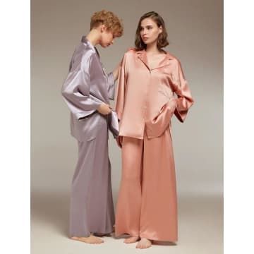 Trouva: 1350 Pyjama and Robe Set In Mauve: XLarge Satin Night Suits, Chic Loungewear, Bridal Sleepwear, Night Suit For Women, Stylish Pajamas, Satin Pyjama, Stylish Loungewear, Pajama Fashion, Classic Pajamas