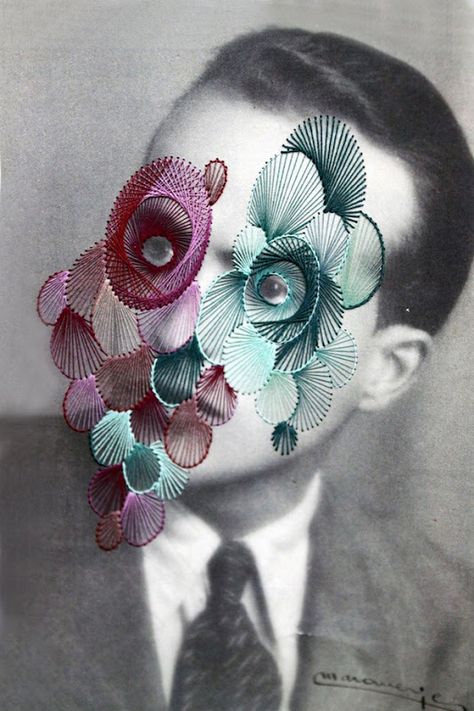 Inspiring art by Maurizio Anzeri (italy) Maurizio Anzeri, Embroidered Photography, Photography Gcse, Embroidered Photographs, Embroidered Photo, Art Appliqué, Gcse Art, A Level Art, Embroidery Inspiration