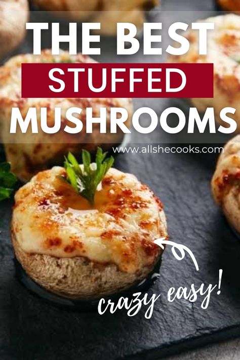 Appetizer Recipes Stuffed Mushrooms, Stuffed Button Mushroom Recipes, Stuffed Mushrooms Eyeballs, French Onion Stuffed Mushrooms, Deep Fried Stuffed Mushrooms, Jalepeno Stuffed Mushroom, Stuff Mushrooms Easy, Stuffed Cremini Mushrooms, Appetizers Stuffed Mushrooms