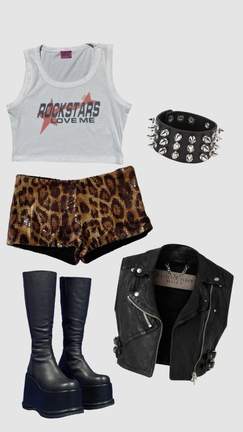 #vintage #rockstar #rockstargf #retro #outfitinspo Vintage Rockstar Outfit, Summer Rockstar Outfits, Rockstar Outfit Women, Halloween Rockstar Costume, Rockstar Costume Ideas, Rockstar Halloween Costume Women, Rockstar Theme Outfit, Rock N Roll Aesthetic Outfit, Rockstar Costume Women