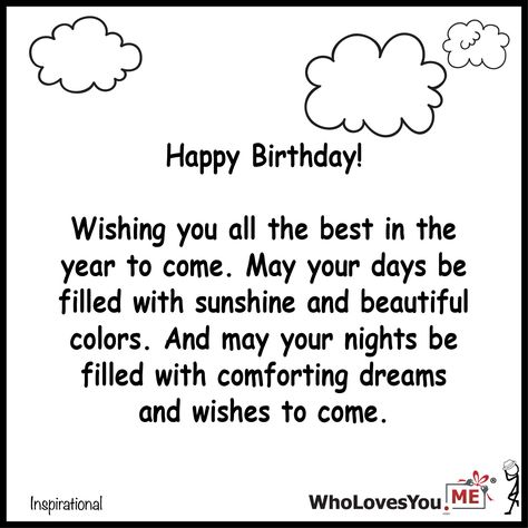 Happy Birthday Quotes For Crush, Cute B Day Cards For Friends, Hbd To You, Kata Happy Birthday Aesthetic, Happy Birthday Day Quotes, Birthday Day Quotes, Greeting Card Birthday Text, Birthday Writing Ideas, Happy Birthday To You Wishes