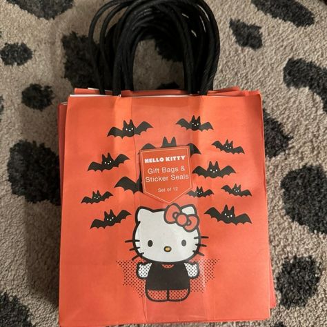 New With Tags Hello Kitty Halloween Gift Bags Set Of 12 Sanrio Hello Kitty Party Supplies Gift Bag Halloween Party Halloween Decor Home Decor Homegoods Tjx Hot Topic Gamestop Collectible Tiktok Viral Tiktok Famous Pottery Barn Five Below Pacsun Spooky Scary Hallow's Eve Bats Spiderweb Pumpkin Jack O Lantern Witch Mummy Ghost Skeleton Pumpkin Cat Universal Studios Cakeworthy Loungefly Birthday Party Birthday Gift Bag Plush Halloween Hello Kitty Birthday, Spiderweb Pumpkin, Hello Kitty Gift Bags, Halloween Wishlist, Jack O Lantern Witch, Hello Kitty Party Supplies, Halloween Sleepover, Hello Kitty Gifts, Ghost Skeleton