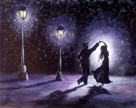 Landscape Night Painting, Aesthetic Winter Painting, Painting Ideas On Canvas Romantic, Romantic Winter Aesthetic, Winter Aesthetic Painting, Snow Drawing Winter, Snow Canvas Painting, Easy Couple Painting Ideas, Winter Acrylic Paintings