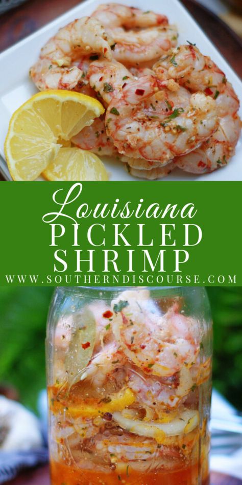 Southern Fish Recipes, Southern Seafood Recipes, Shrimp Recipes Appetizers, Shrimp Breakfast Recipes, Seafood Appetizer Recipes, Pickled Shrimp Recipe, Buttery Pasta, Pickled Items, Pickle Party