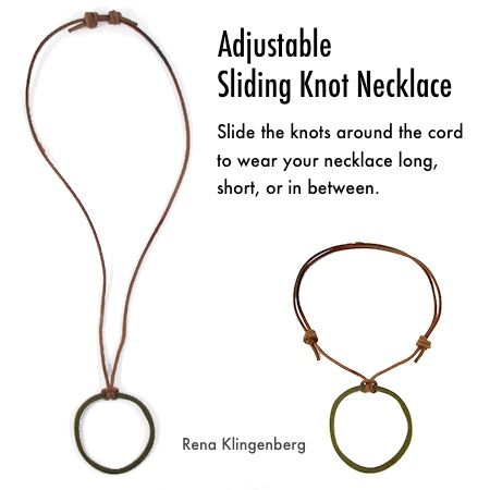 Sliding Knot Necklace, Simple Statement Necklace, Seed Bead Tutorials, Adjustable Sliding Knot, Cord Jewelry, Jewelry Knots, Necklace Tutorial, Jewelry Techniques, Jewellery Ideas