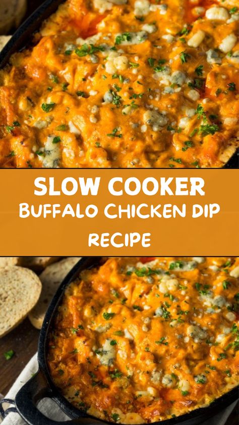 Slow Cooker Buffalo Chicken Dip Recipe Oven Buffalo Chicken Dip, Chicken Dip Crock Pot, Wings Sauce, Beer Dip, Slow Cooker Buffalo Chicken, Buffalo Chicken Dip Crock Pot, Ranch Sauce, Crockpot Appetizers, Crock Pot Dips