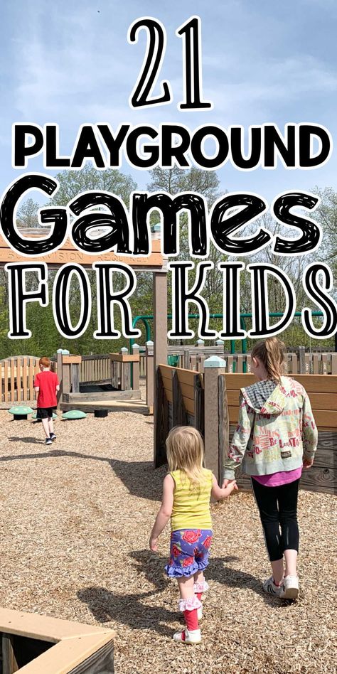 Get ready for some exhilarating outdoor activities with our list of 21 Playground Games for Kids! From timeless classics to innovative modern games, we've got an array of options to keep your children engaged and active on the playground. Each game comes with easy-to-follow instructions, making this the perfect guide for those seeking summer fun or planning a field day. School Playground Games, Preschool Playground Games, Preschool Playground Activities, Kindergarten Recess Games, Fun Games To Play At The Park, Playground Games For Preschool, Outside Group Games, Steal The Bacon Game, Outdoor Classroom Day Activities