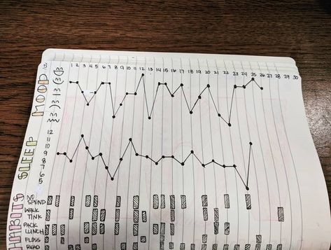 Mood Tracker Graph, Mood Graph, Bullet Journal Graph, Bullet Journal Birthday Tracker, Bullet Journal Tracking, Bullet Journal October, Bullet Journal Monthly Spread, Birthday Tracker, Mottos To Live By