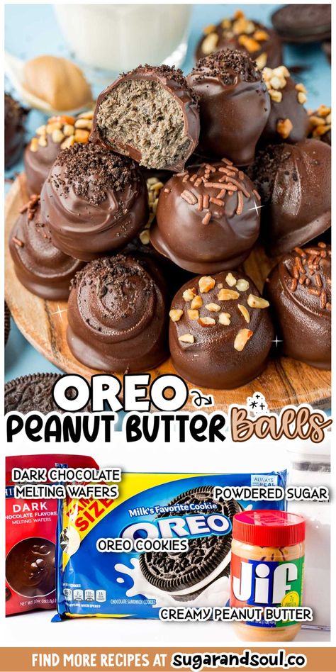 Peanut Butter Oreo Truffles, Peanut Butter Cookie Dough Truffles, Reeses Peanut Butter Oreo Truffles, Stuffed Oreo Balls, Thanksgiving Oreo Truffles, Truffle Ball Recipes, Oreo Ball Flavors, Reeses Oreo Balls, Turtle Oreo Balls