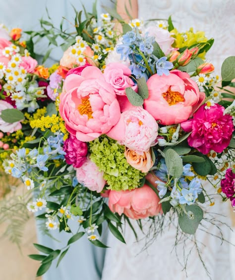 Bright Peony Bouquet, Spring Peony Bouquet, Easter Wedding Flowers, Colorful Pastel Bridal Bouquet, Peony And Wildflower Bouquet, Wedding Flowers Multicolor, Peony Bride Bouquet, Spring Prom Bouquet, Wedding Bouquets Bride Colorful