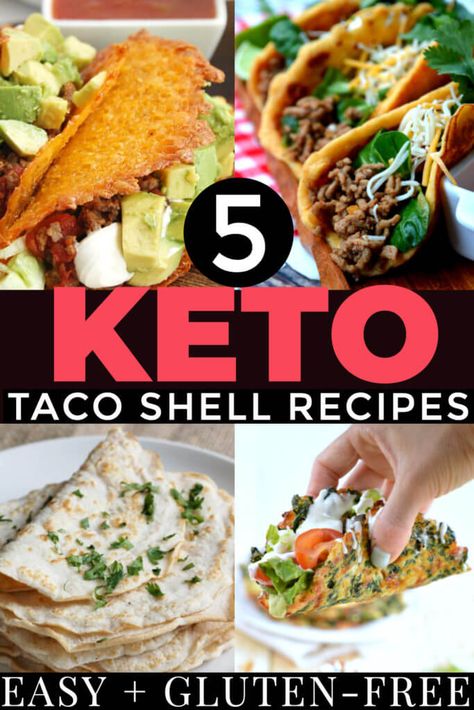 28 Keto Taco Night Recipes | Fat Burning Keto Taco Shells! Easy low carb keto taco shells with Mozzarella & Provolone, cauliflower, & soft keto taco shells with spinach AND EASY coconut flour tortillas, crispy pork rind taco shells & the epic bacon taco shell! Plus: Low Carb Chicken Lettuce wrap tacos, Keto tacos with ground beef, turkey, pork, and fish tacos with a to die for avocado salsa! This Low Carb Taco Tuesday Menu features keto sides to make family dinner or a Taco Party complete! #... Healthy Taco Shells, Low Carb Chalupa Shells, Cauliflower Spinach Taco Shells, Low Carb Chicken Lettuce Wraps, Lettuce Wrap Tacos, Keto Taco Shells, Low Carb Taco Shells, Bread Meals, Taco Night Recipes