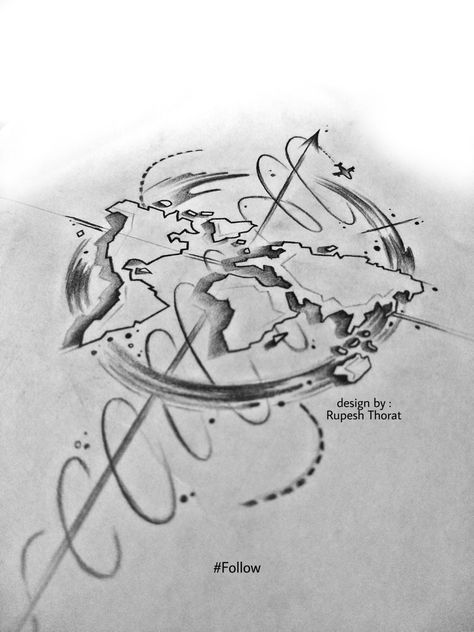 Earth Travel tattoo design Shape Tattoo, Heart Tattoos, Travel Design, Heart Tattoo, Heart Shapes, Humanoid Sketch, Tattoos, Travel, Quick Saves