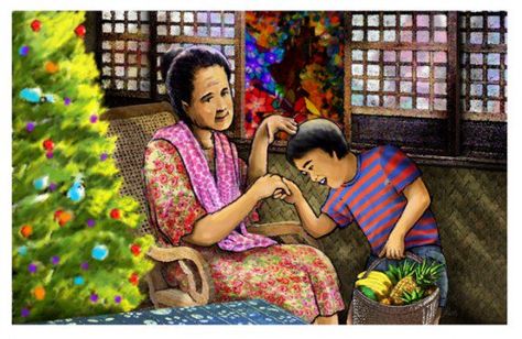 Filipino culture: Showing respect to elders Non Material Culture In The Philippines, Filipino Respect For Elders, Filipino Culture Aesthetic, Filipino Christmas, Philippine History, Value Painting, Curry Wallpaper, Show Respect, Filipino Art