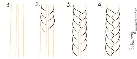 how to draw a braid-if only i knew this when i was a kid Step By Step Sketches, Braids Step By Step, How To Draw Braids, Braids Pictures, Character Design Tutorial, Plaits Hairstyles, Hair Sketch, Drawing Heads, Step By Step Hairstyles