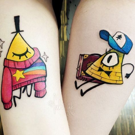 Bill Cipher cosplaying Mabel and Dipper Gravity Falls Tattoo Ideas, Mabel And Dipper, Gravity Falls Cosplay, Dipper Y Mabel, Autumn Tattoo, Gravity Fall, Dipper And Mabel, Gravity Falls Art, Tatuaje A Color