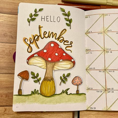 September Drawings, September Bullet Journal Cover, Bujo Cover Page, Bujo Cover, Bullet Journal September, Bujo Doodles, Hello September, Bujo Inspiration, What Is Your Favorite