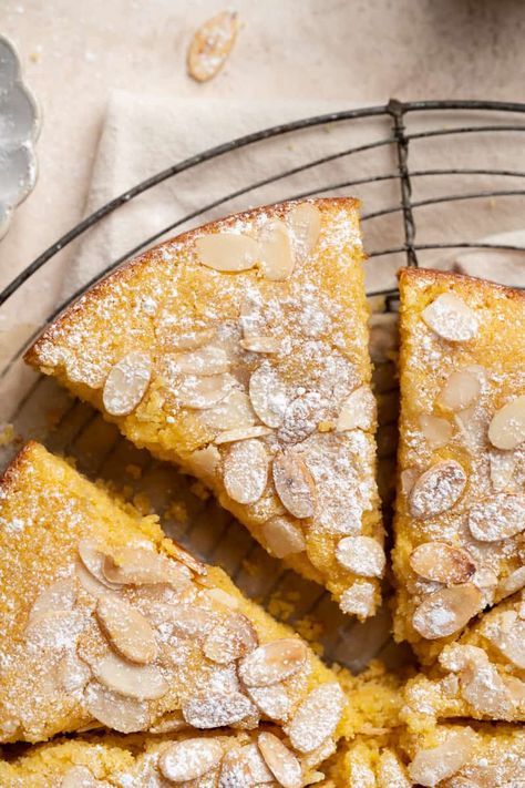 Vegan Polenta Cake, Polenta Desserts, Vegan Polenta, Single Layer Cake, Lemon Polenta, Lemon Polenta Cake, Vegan Lemon Cake, Polenta Cake, Polenta Cakes