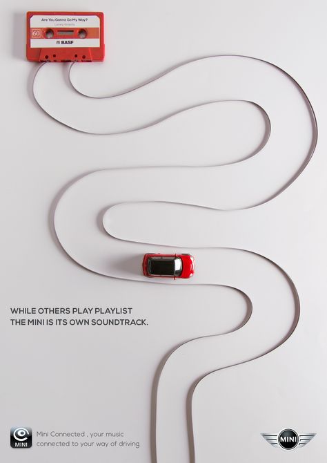 Print advertisement created by Miami Ad School, Brazil for Mini, within the category: Automotive. Back To School Advertising Campaign, Ad Campaign Design Clever Advertising, Advertisments Design, Road Creative Ads, Back To School Advertising, Road Advertising, Print Ads Design, Key Visual Advertising, Back To School Ads