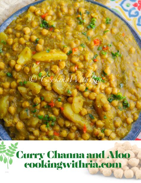 Instant Pot Curry Channa and Aloo - Channa Recipe, Instant Pot Curry, Cooking Curry, Aloo Recipes, Dry Chickpeas, Vegan Entree, Garbanzo Beans, Chicken Stew, Peeling Potatoes