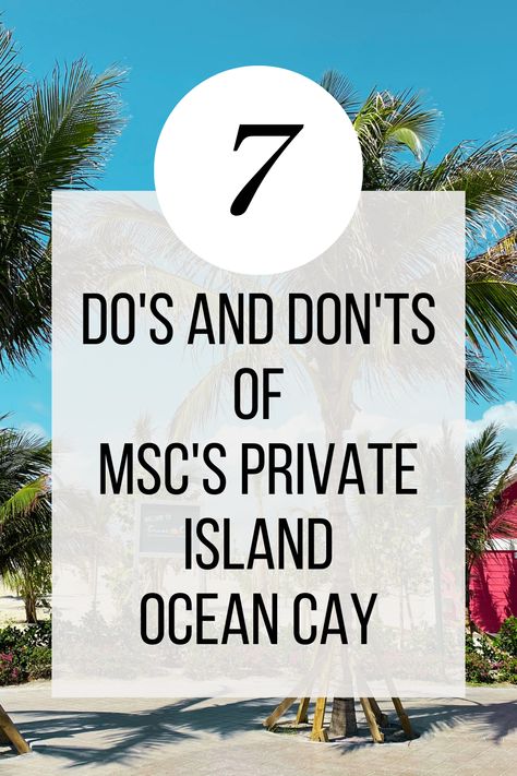 What you should know before your first trip to MSC's Private Island Ocean Cay! 🌴 Msc Ocean Cay, Msc Cruises Magnifica Tips, Ocean Cay Msc Marine Reserve, Ocean Cay Bahamas, Msc Seashore Cruise, Msc Seashore, Bahamas Snorkeling, Coco Cay Bahamas, Cruise Bahamas