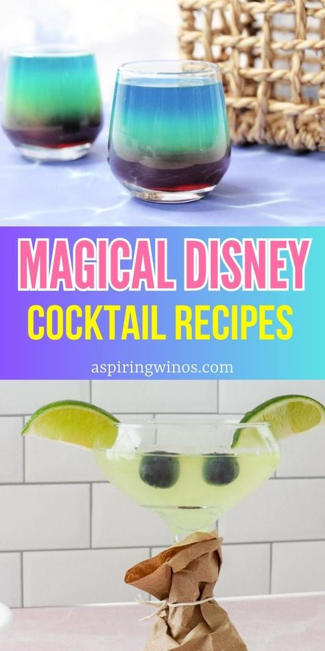 Winnie The Pooh Cocktail, Disney Drinks Alcohol, Disney Themed Cocktails, Disney Themed Drinks, Disney Inspired Cocktails, Disney Cocktails, Disney Inspired Recipes, Recipes Disney, Themed Cocktails