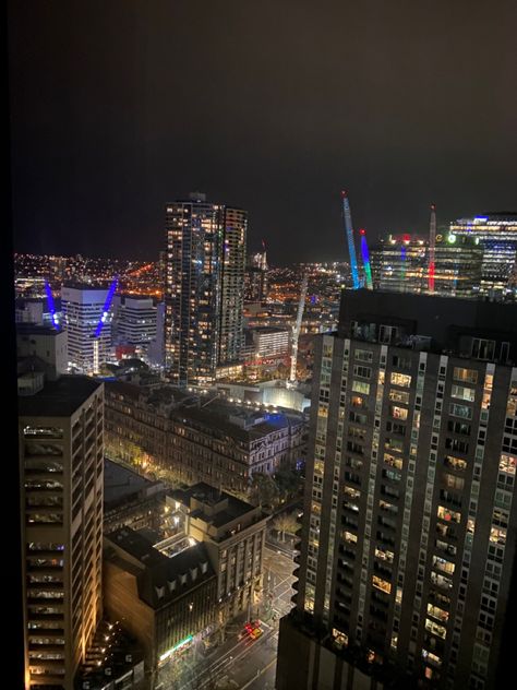 night city view, Melbourne, travel, apartment view, apartment aesthetic, city aesthetic, Australia Night City View, 18th Party, Melbourne Apartment, City View Night, Melbourne Hotel, Visual Library, Apartment View, Melbourne City, Vibe Check