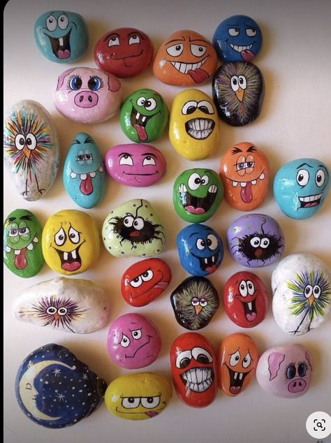 Rock Crafts Diy, Stone Pictures Pebble Art, Diy Rock Art, Painted Rocks Craft, Ideas For Easter Decorations, Painted Rocks Diy, Ideas For Easter, Rock Painting Patterns, Diy Crafts For Kids Easy