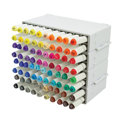 Buy the Deflecto® White/Clear Expandable Accordion Marker Organizer at Michaels. com. The ultimate in marker storage and portability that allows you to take your art with you wherever you go. Deflecto's Expandable Accordion Maker Organizer is the ultimate in marker storage and portability. You can store up to 80 markers at once, and with 4 hinged sections, the whole container can fold up to be taken on the road. With a carrying handle, you'll be able to take your art with you wherever you go. De Ikea Craft Storage, Marker Organizer, Ikea Crafts, Pen Organizer, Craft Cart, Art Supplies Storage, Cat Coloring, Cat Coloring Book, Marker Storage