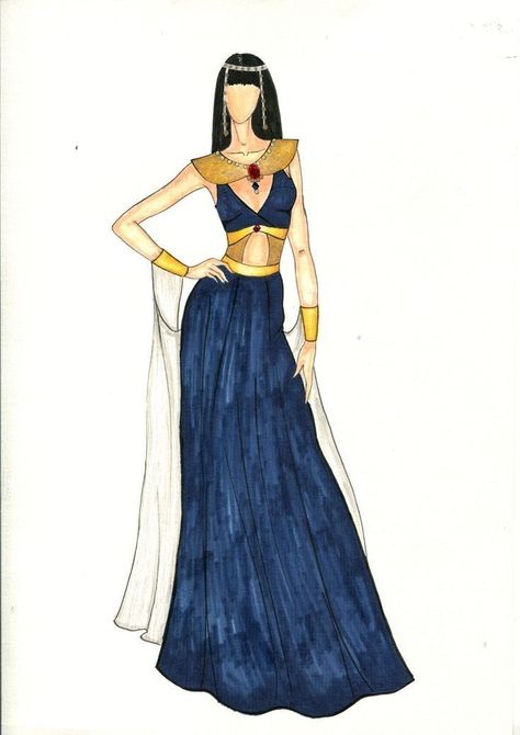 Ancient Egypt fashion Cleopatra Sketch, Egyptian Dress Ancient, Egyptian Fashion Illustration, Egyptian Dress Goddesses, Egypt Clothes, Ancient Egyptian Dress, Egypt Clothing, Ancient Egyptian Fashion, Egypt Dress