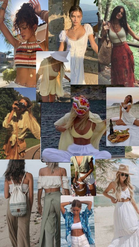 Boho Mamma Mia Style, Mama Mia Vibe Outfits, Mamma Mia Fashion Aesthetic, Vacation Core Outfits, Mamma Mia Beach Outfits, Mamma Mia Outfits Inspiration Sophie, Mamma Mia Aesthetic Outfits Sophie, Mamma Mia Core Outfits, Mama Mia Outfits Aesthetic