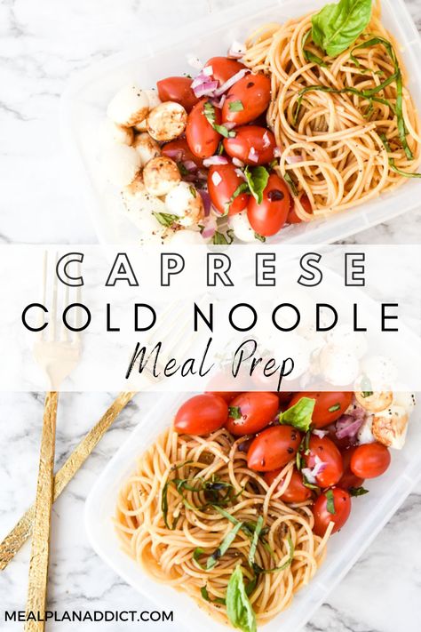 Microwave Meal Prep, Noodle Meal Prep, Healthy Cold Lunches, Whole Wheat Spaghetti, Lunch Inspiration, Cold Noodles, Cold Lunches, Prepped Lunches, Lunch Recipes Healthy