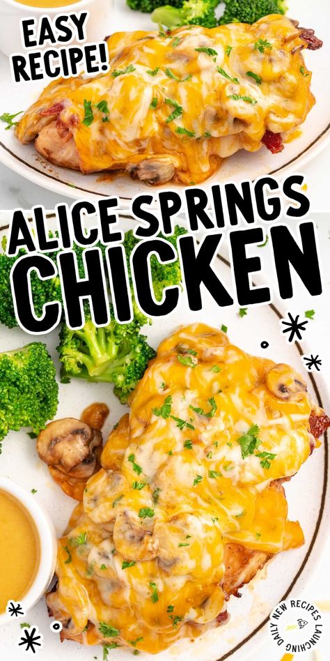 Easy Alice Springs Chicken, Alice’s Spring Chicken, Alice Spring Chicken, Alice Springs Chicken Recipe, Alice Springs Chicken, Dipping Sauces For Chicken, Marinating Chicken Breast, Chicken Ideas, Outback Steakhouse