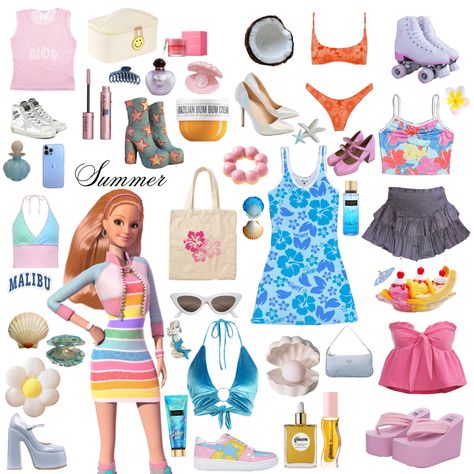 Midge Barbie Aesthetic, Barbie Outfits For The Movie, Barbie Movie Outfits Ideas 2023, Barbie Characters Dream House, Barbie Life In The Dream House Aesthetic, Barbie Dream House Outfit, Summer Barbie Life In The Dreamhouse, Barbie Life In The Dream House Outfits, Summer Barbie Outfits