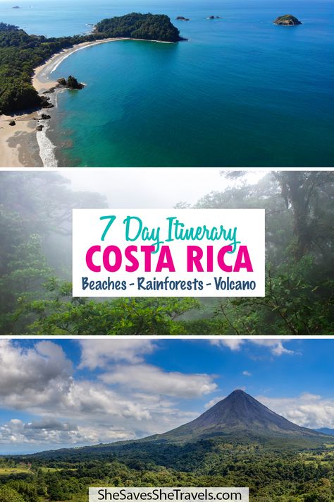 7 Days Costa Rica Itinerary: Top Sights for First Timers Costa Rica Itinerary, Monteverde Costa Rica, 7 Day Itinerary, Costa Rica Travel Guide, Trip To Costa Rica, Central America Destinations, Tamarindo Costa Rica, Costa Rica Beaches, Fun Adventures