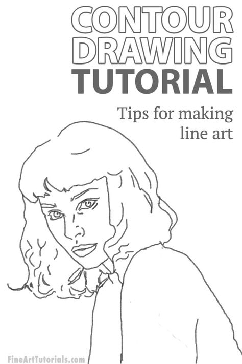 Learn Line Art, Contour Drawing Lesson, How To Line Draw, Quick Portrait Drawing, Contour Drawing Ideas Simple, Line Drawing Inspiration, Contour Line Drawing Face, Conture Drawing, Contour Line Drawing Lesson