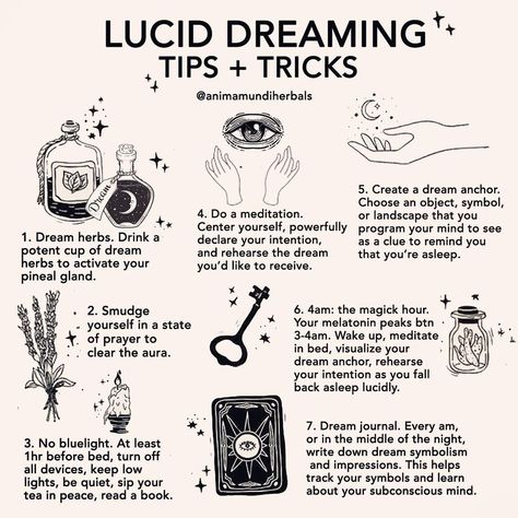 6,406 Likes, 177 Comments - A N I M A M U N D I Apothecary (@animamundiherbals) on Instagram: “👁🌹👁 Have you ever had a lucid dream? Astral travelled? Or an out of body experience? Leave a 👁 if…” Lucid Dreaming Spell, Lucid Dreaming Witchcraft, Wake Up Spell, Lucid Dream Spell, Herbs For Lucid Dreaming, How To Lucid Dream Instantly, Dreams Witchcraft, How To Lucid Dream, Secular Witchcraft