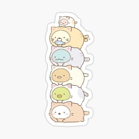 Sumikko Gurashi Stickers, Paper Nails, Sumiko Gurashi, Rilakkuma Plush, Journal 2024, Print Outs, Sumikko Gurashi, Stickers Redbubble, Animal Education