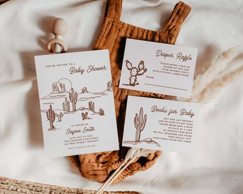 Desert Baby Shower Invitation Western Baby Shower Southwestern Gender Neutral Instant Download Wild West Baby Shower Cowboy | W1 Southwest Baby Shower Ideas, Howdy Baby Shower Theme, Vaquero Baby Shower Ideas, Western Baby Shower Theme, Western Baby Shower Ideas, Cowboy Baby Shower Theme, Baby Shower Gender Neutral, Mom Goals, Cowboy Baby Shower