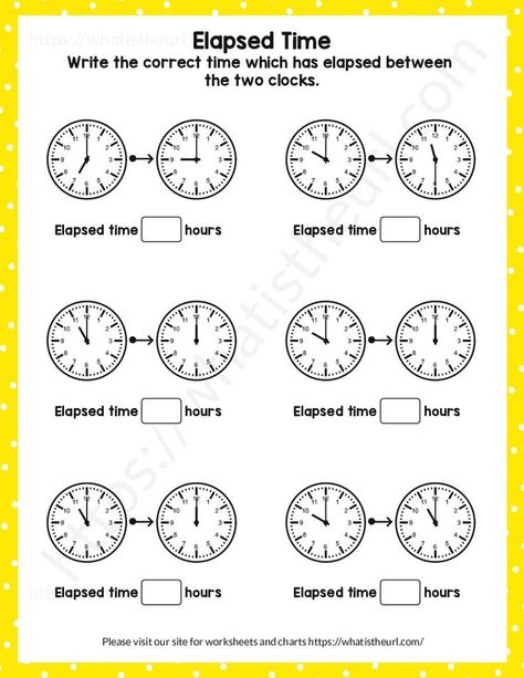 This is our 2nd exercise on finding the elapsed time. The answer will be always in hours. So, please remember that this is a simple exercise that can help kids to learn about the elapsed hours.Please download the PDF Elapsed Time Worksheet for Grade 3-exercise 2 Time Worksheets Grade 3, Elapsed Time Worksheets, Graphic Organizer Template, Worksheets For Grade 3, Time Worksheets, Third Grade Classroom, 2nd Grade Worksheets, Elapsed Time, 1st Grade Worksheets