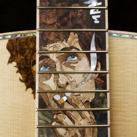 Acoustic Guitar Art, Build Your Own Guitar, Custom Acoustic Guitars, Guitar Inlay, Art Guitar, Acoustic Guitar Music, Guitar Ideas, Guitar Painting, Guitar Neck