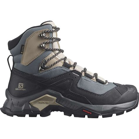 Salomon Women's Quest Element GTX Boot - 10 - Ebony / Rainy Day / Stormy Weather Salomon Hiking Boots, Athletic Inspiration, Shoe Packaging, Hiking Wear, Field Work, Boty Nike, Shoes Design, Stormy Weather, Outdoor Essentials