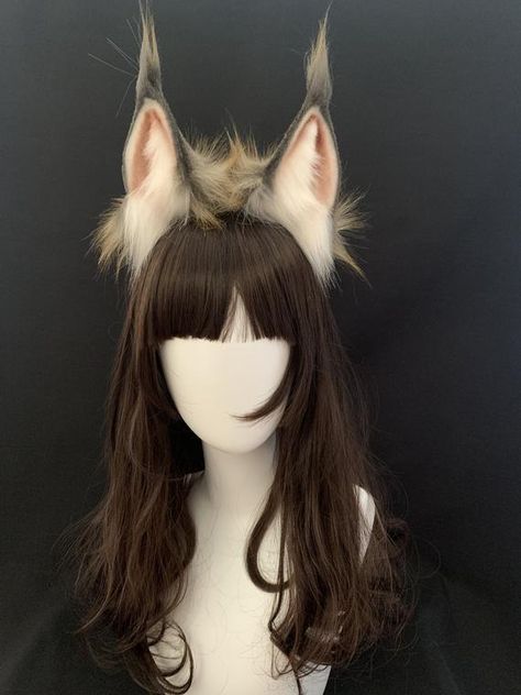 Animal Ears And Tail, Therian Gear, Dog Ears Headband, White And Black Cat, Ears And Tail, Wolf Ears, Leopard Cat, Fox Ears, Festival Costumes