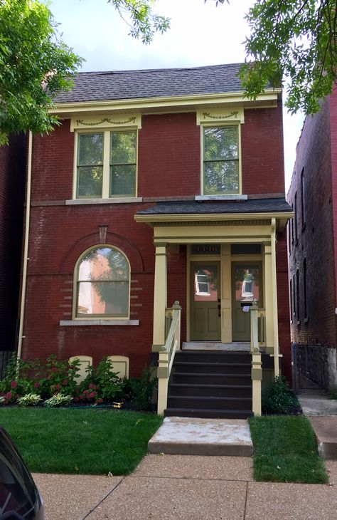 Grove neighborhood, St. Louis St Louis Houses, Roof Balcony, Shotgun House, Build Inspiration, Vision Board Manifestation, Front Porch, St Louis, Balcony, Roof