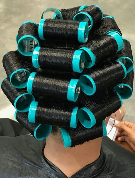 Rolled Hair, Set Hairstyles, Roller Set Hairstyles, Black Hair Types, Roller Sets, Hair Roller, Wet Set, Roll Hairstyle, Hair Business