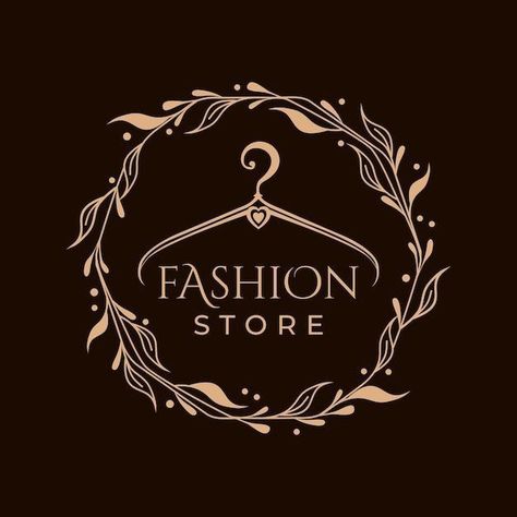 Clothes Logo, Hanger Logo, Fashion Store Design, Clothing Logo Design, Logo Online Shop, Boutique Logo Design, Moda Floral, Online Logo Design, Online Shop Design