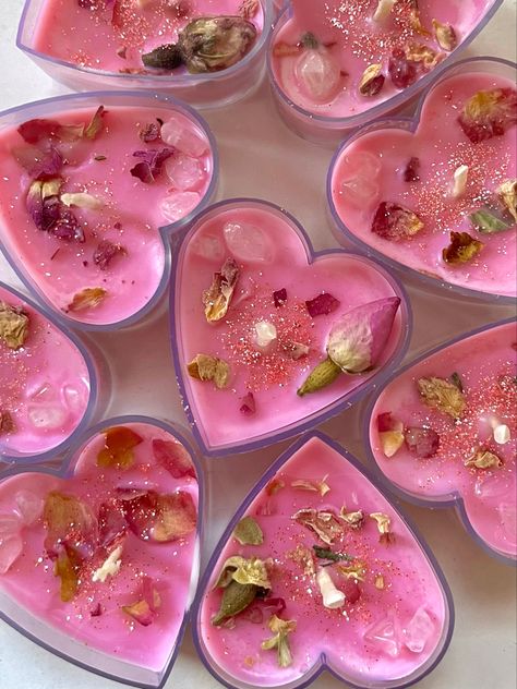 Rose Petals Aesthetic, Boho Candles, Aesthetic Manifestation, Boho Candle, Healing Candles, Pretty Candle, Creative Candles, Tealight Candles, Cute Candles