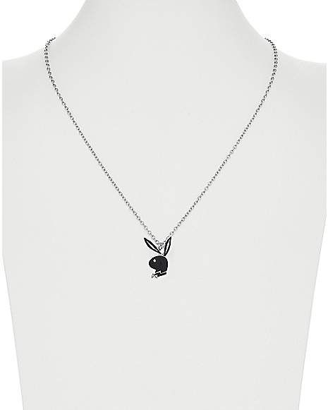 Black Playboy Bunny Link Chain Necklace - Spencer's Playboy Necklace, Spencers Gifts, Playboy Bunny, Link Chain Necklace, Chain Link Necklace, Link Chain, Make Me Smile, Body Jewelry, Jewelry Shop