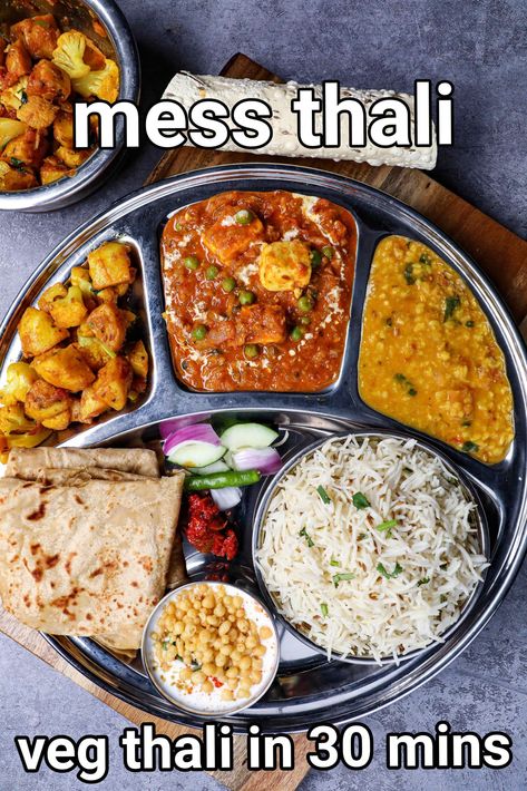 Thali Indian Food, Indian Thali Recipe, Indian Tali, Indian Thali Vegetarian, Veg Thali Recipes, Veg Thali Indian, Indian Veg Thali, Dal Roti, Hebbars Kitchen Recipes